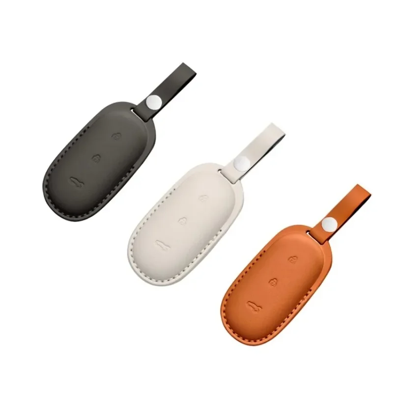 

Leather Car Key Cover Smart Remote Control Fob Case Keychian Holder Accessories for L6 L7 L8 L9 MEGA