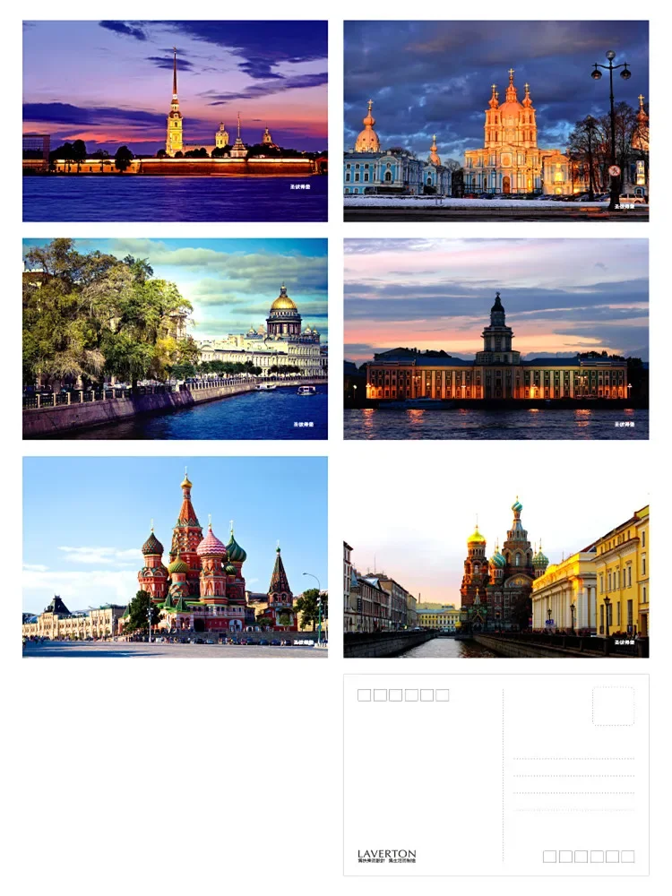 13 Cities Series Postcards Landscape Theme Gift Greeting Card London Paris Venice Dubai Rome Monaco Bangkok Seattle Florence