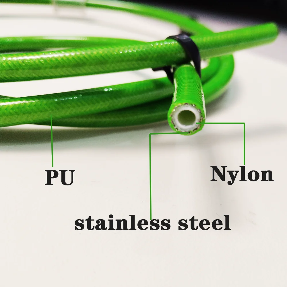 Transparent Green AN3 Braided Brake Hose Motorcycle Hydraulic Clutch Tube Master Cylinder Brake Oil DOT Pipe Reinforced Racing