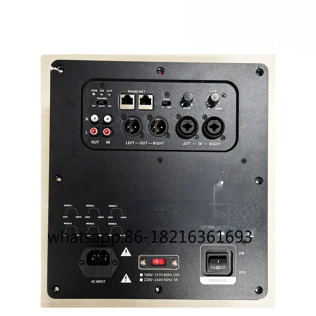 

Amplificateur de plaque de haut-parleur professionnel pour caisson de basses actif, classe D avec processeurs audio DSP, amplifi