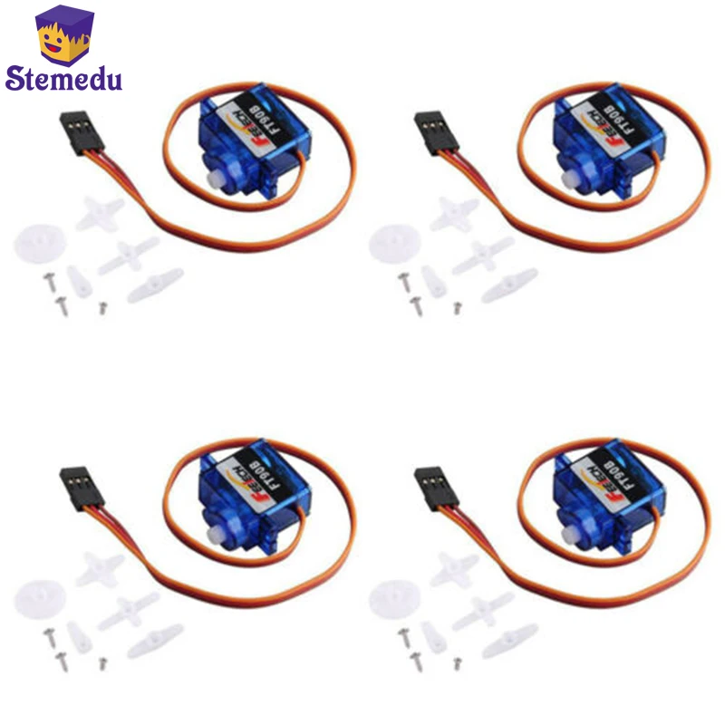 4PCS Mini Feetech FT90B Digital Micro RC Servo 180 Degree 6V 1.5KG PWM For Trex 450 RC Robot Plane Helicopter