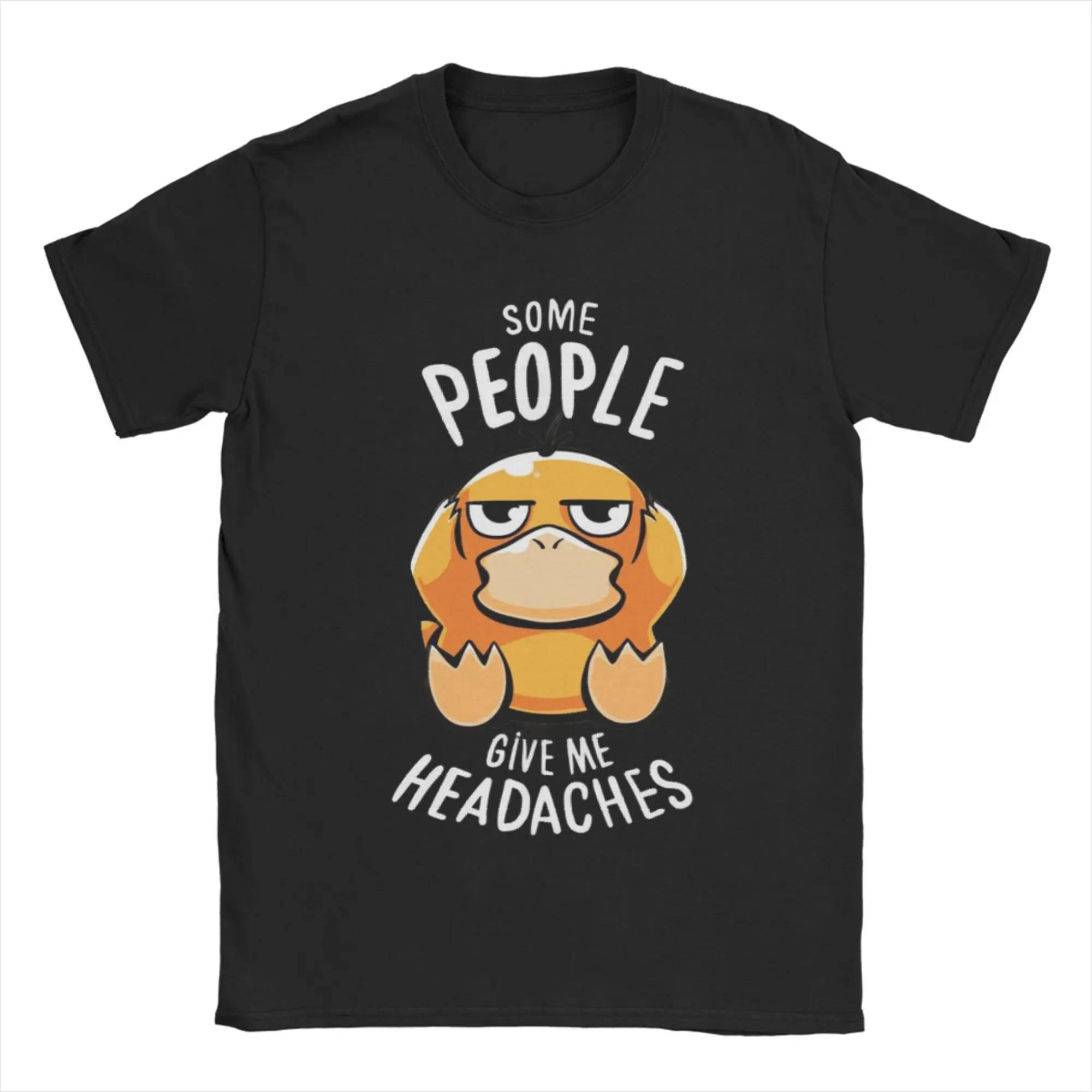Psyduck Manga T-Shirt Herren Baumwolle Kleidung Neuheit Pokemon Rundhals Kurzarm