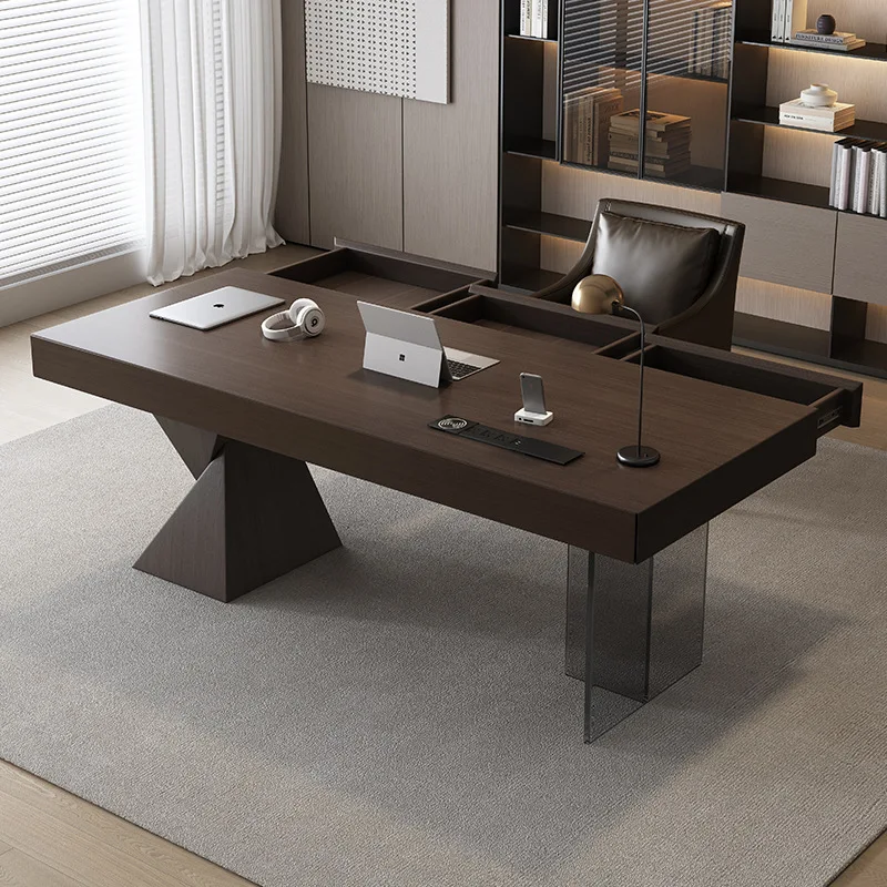 Italian Modern High-end Durable Healthy Suspended Simple Solid Wood Desk For Home Office And Living Room