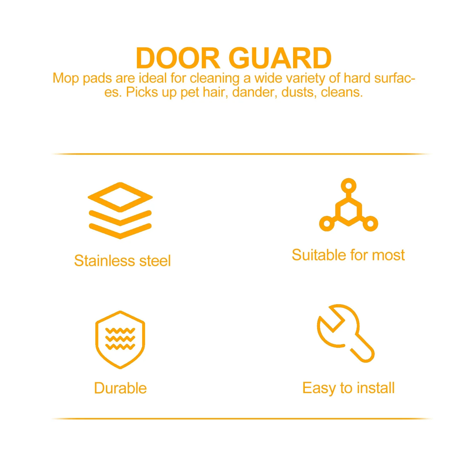 1Set Stainless Steel Door Strike Plate Combo Latch and Deadbolt Reinforcement Security Plate for Residential Commercial Doors
