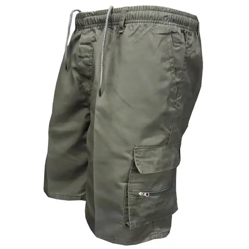 

Men's Casual Work Shorts Multi-pocket Loose Drawstring Cargo Shorts Outdoor Sports Short Pants for Men Streetwear