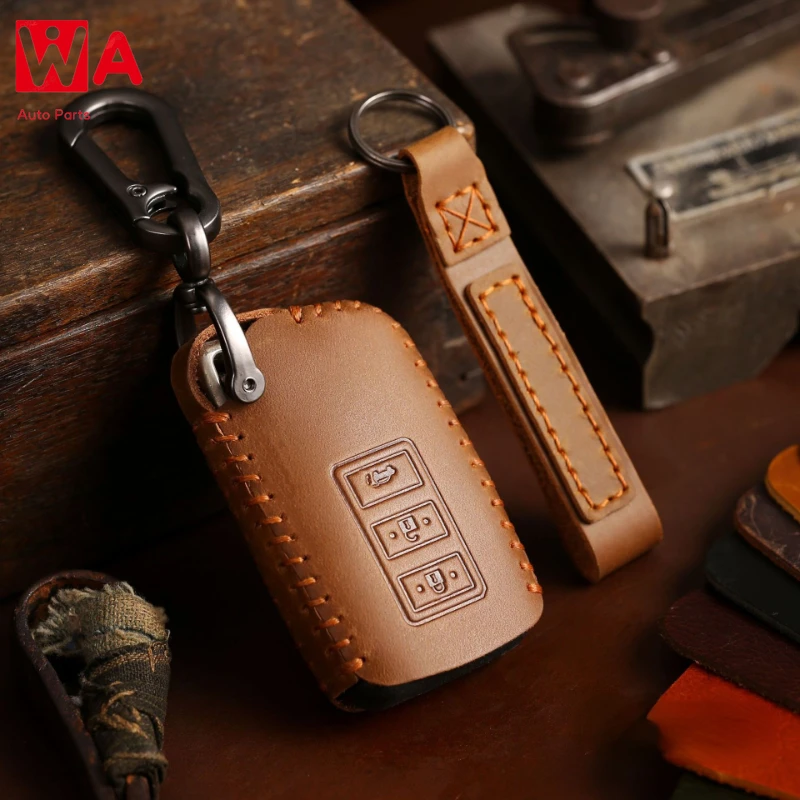 

Retro Leather Car Key Case Cover Pouch Keychain For Lexus 300h 350 NX RX GS 250 IS250 350 ES300h Keyring Holder Fob Protector