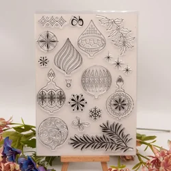 Clear Stamps for Card Making, Christmas Theme Transparent Silicone Stamps Seal for DIY Scrapbooking Decor Album Crafts T2037