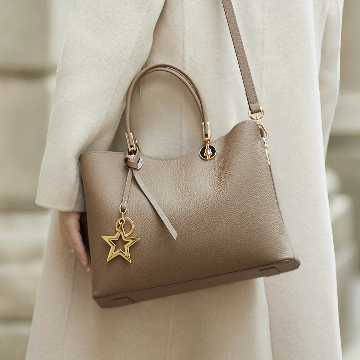 

ZOOLER New Luxurious Women Leather Handbag First Cow Leather Patchwork Top Handle Cow Bag Handmade Shoulder Bag Girls#AL695