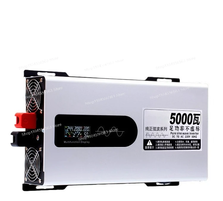 ​​High-Power Pure Sine Wave Inverter 24V to 220V, 12V/48V/60V Multi-Voltage Converter for Car & Home Use​​