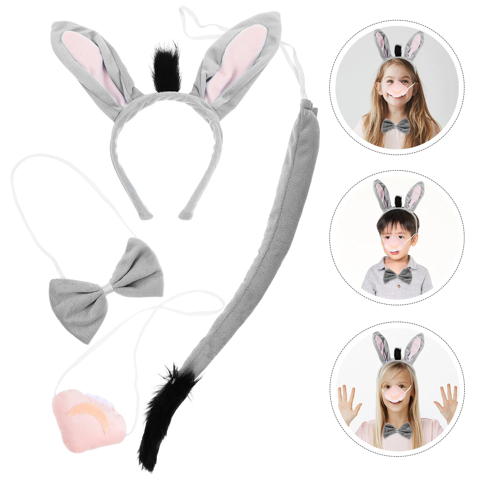 

Donkey Ears Headband Animal Animals Halloween Cosplay Supplies Kindergarten Costume Headgear Child