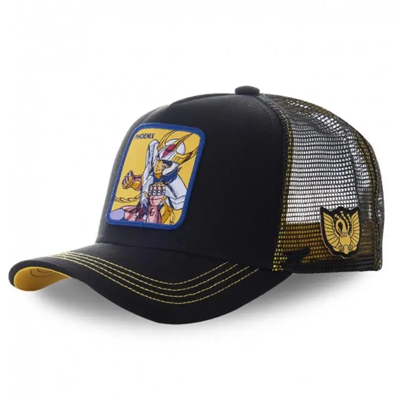 New Cartoon Anime Saint Seiya All Styles Snapback Cotton Baseball Cap Men Women Hip Hop Dad Mesh Hat Trucker Hat Children\'s Gift