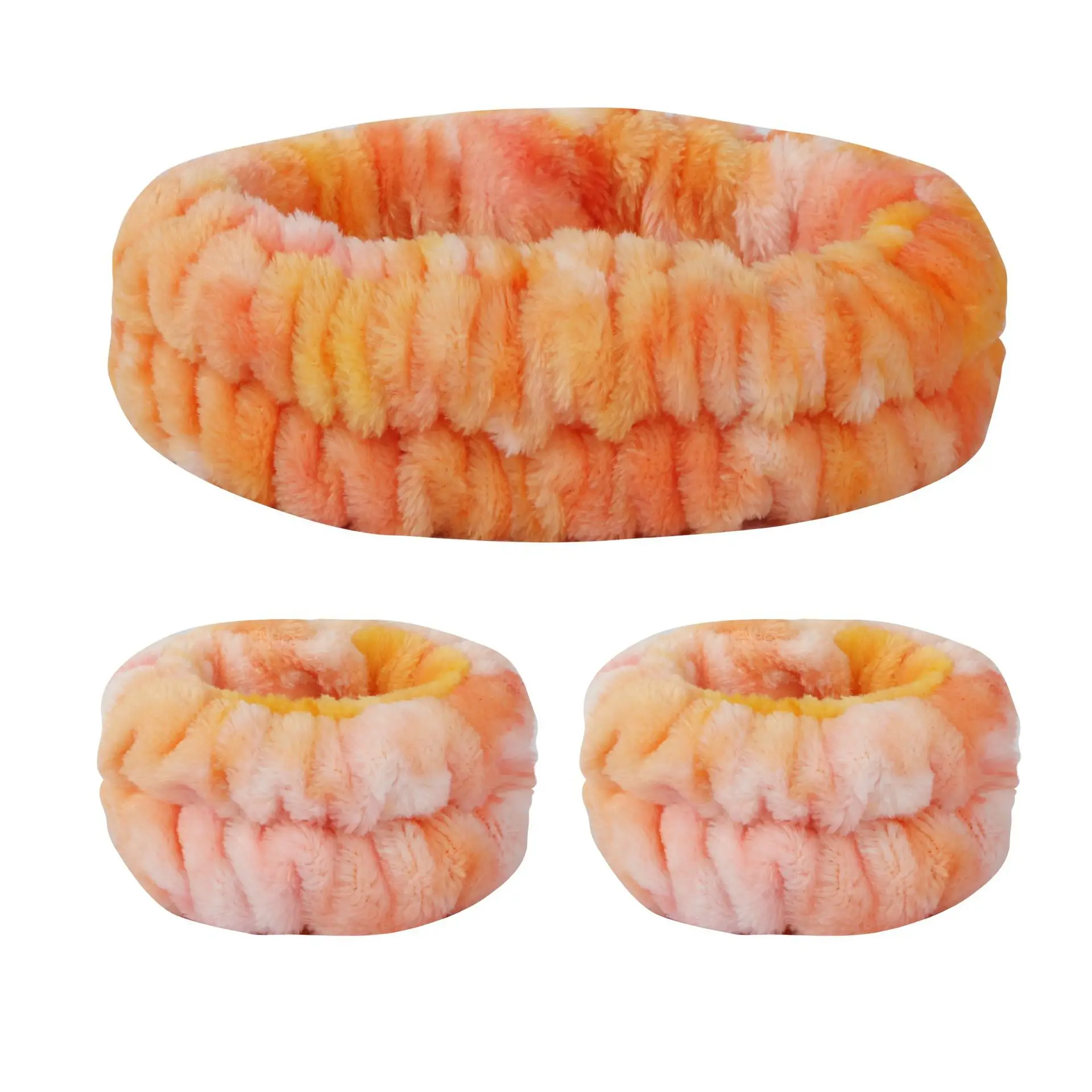 Samtweiches, elastisches Stirnband, Gesichtswasch- und Make-up-Stirnband, Haargummi, Gesichtswasch-Set, wasserdichtes Handgelenkschlaufe und Heanband-Set – Detail 20