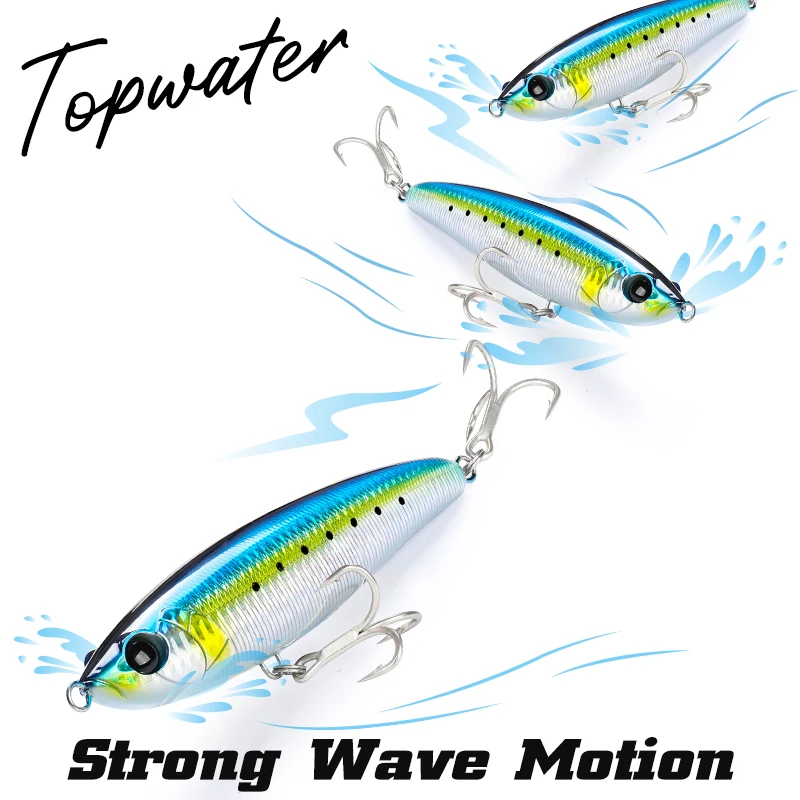 TSURINOYA Topwater Floating Fishing Lure 140mm 46g Hard Lure Artificial Pencil Bait Stickbait Wobbler Saltwater Sea Bass Tackle