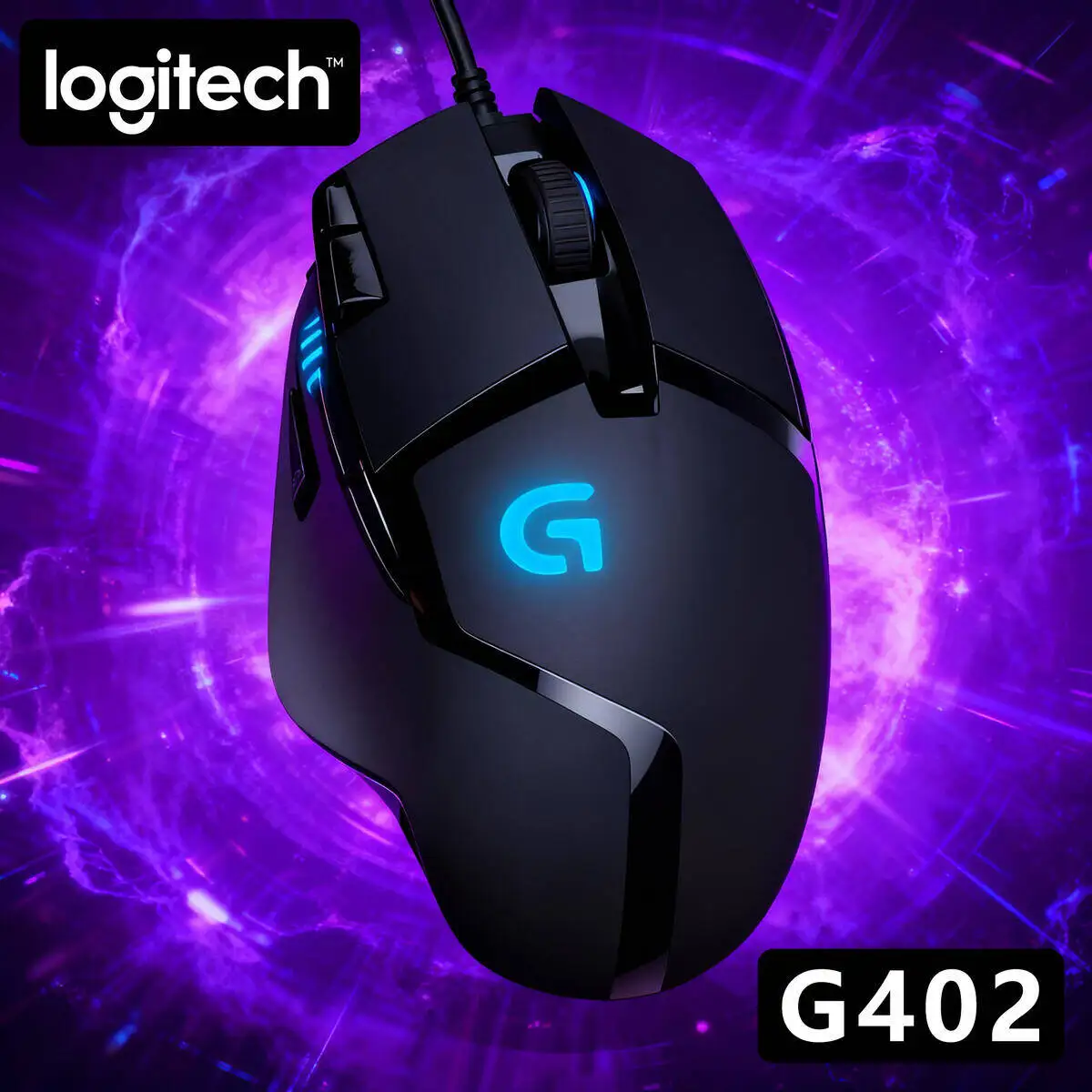 

Logitech G402 Wired Gaming Mouse, 4000 DPI, 8 Custom Buttons, Fusion Engine, 1ms Report Rate, 500 IPS, Mac/Windows Compatible
