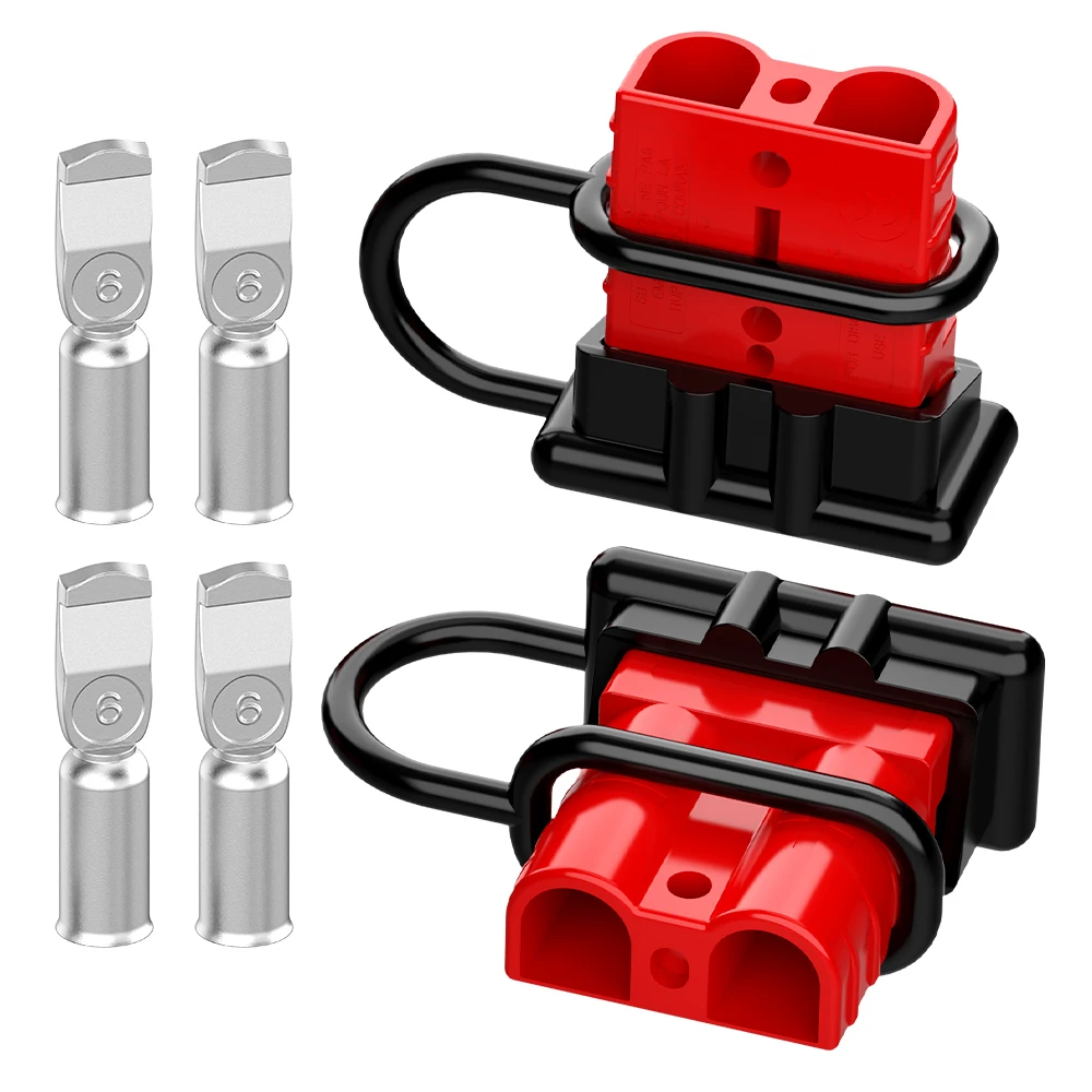 

Anderson Wire Connectors, 2-Pack 50A Harness Plug Kit For 6-12 Gauge Cable 12V-36V Battery Quick Connect/Disconnect For Car,ATV
