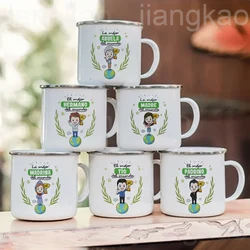 Best Grandma Bro Mom Godmother Uncle in The World Print Mug Coffee Cups Camping Enamel Mugs Christmas Birthday Gift for Family