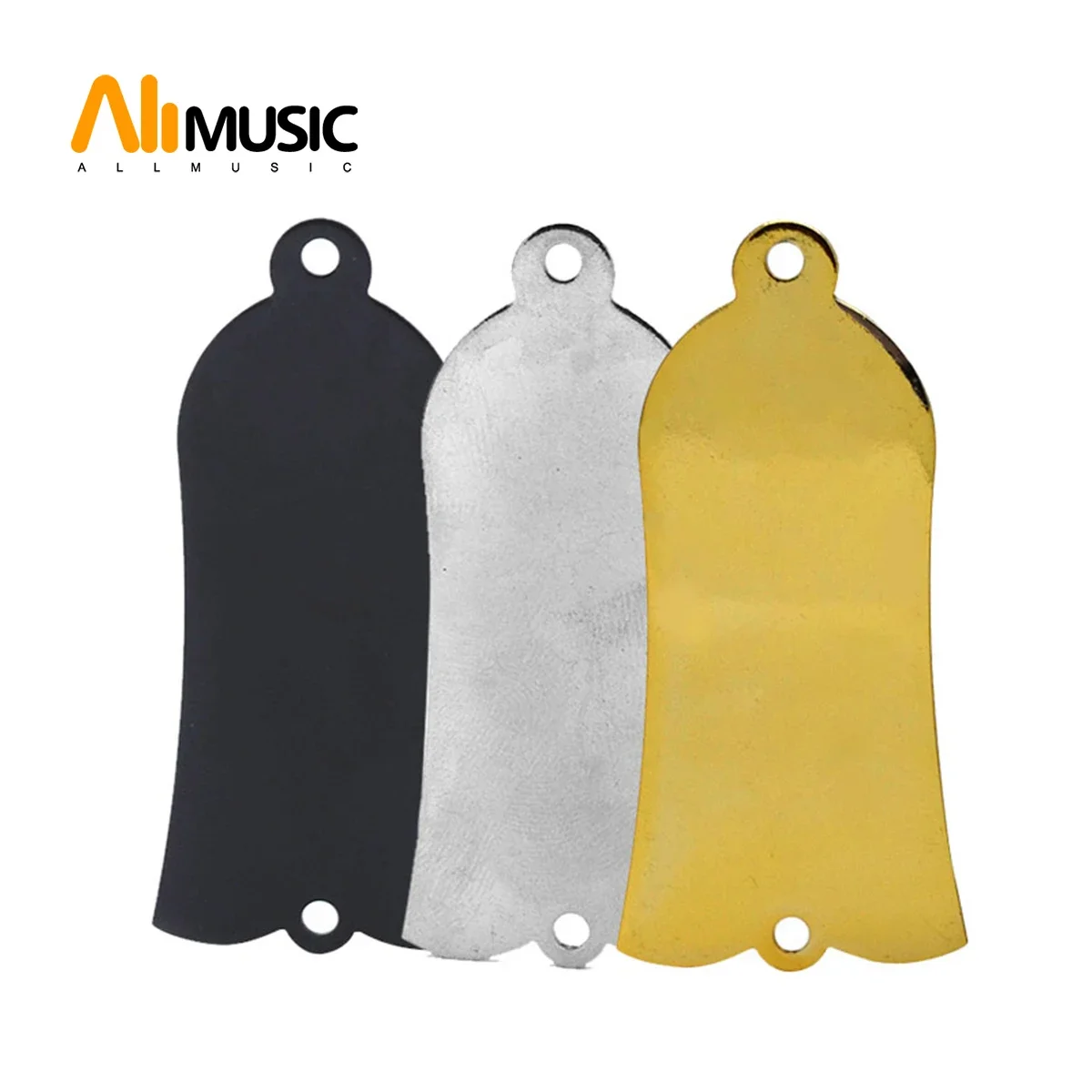 10pcs Acoustic Electric Bass Guitar 2 Hole Metal Truss Rod Cover Plate Chrome Black Golden