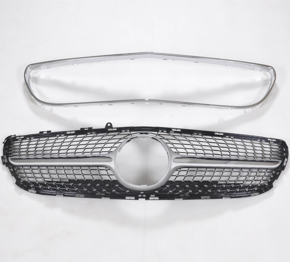 Front Grille W/ Grill Frame Upper Bumper Hood Mesh For Mercedes Benz W218 CLS Class CLS260 CLS300 CLS320 CLS350 CLS400 2015-2018