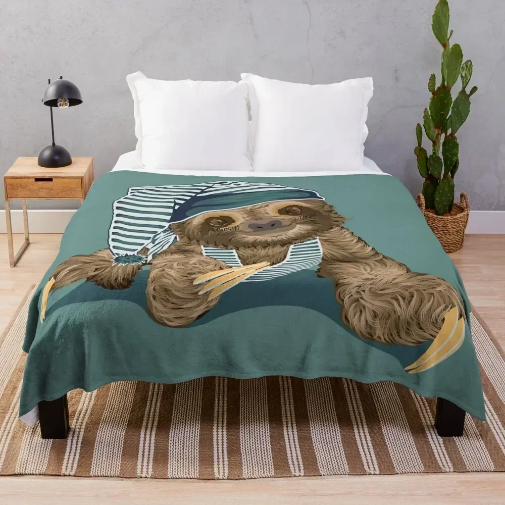 

Always Tired Sloth Throw Blanket Soft Big Flannel Blankets
