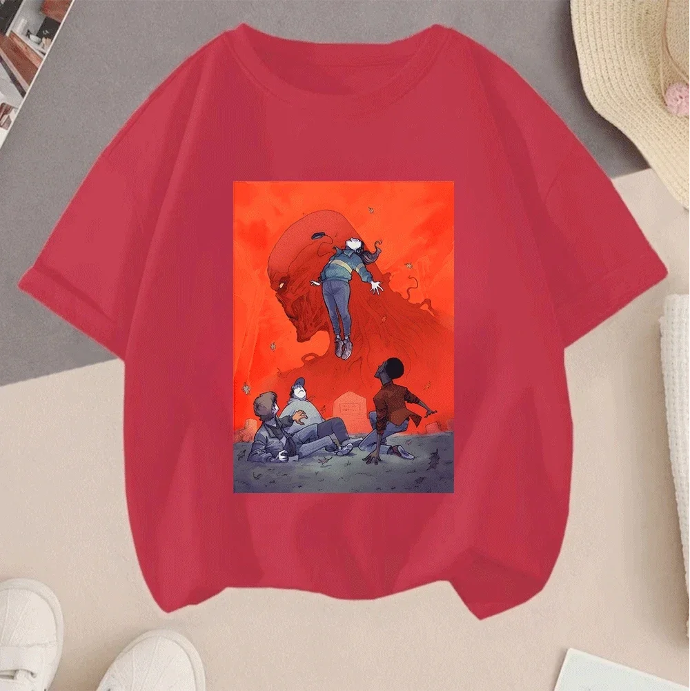

2Dteenagerfashion2026strangerthingscartoonprintcasualhotsalesummershort Sleevetee Forkids
