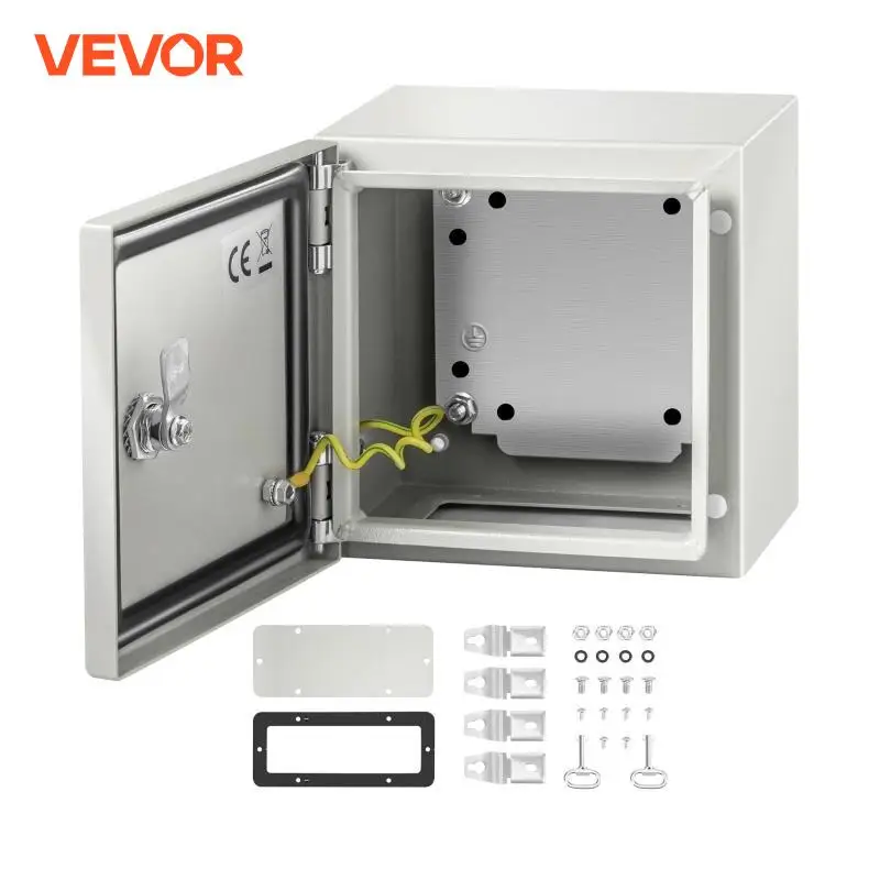 VEVOR NEMA Steel Enclosure NEMA 4X Steel Electrical Box IP66 Waterproof & Dustproof, Outdoor / Indoor Electrical Junction Box