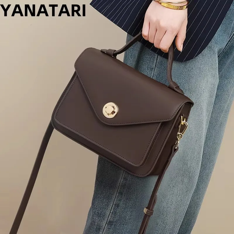 Genuine Leather Woman Small Square Shoulder Bag Handbags Ladies Crossbody Bags Luxury Designer Minimalism Bag Tofu Bag