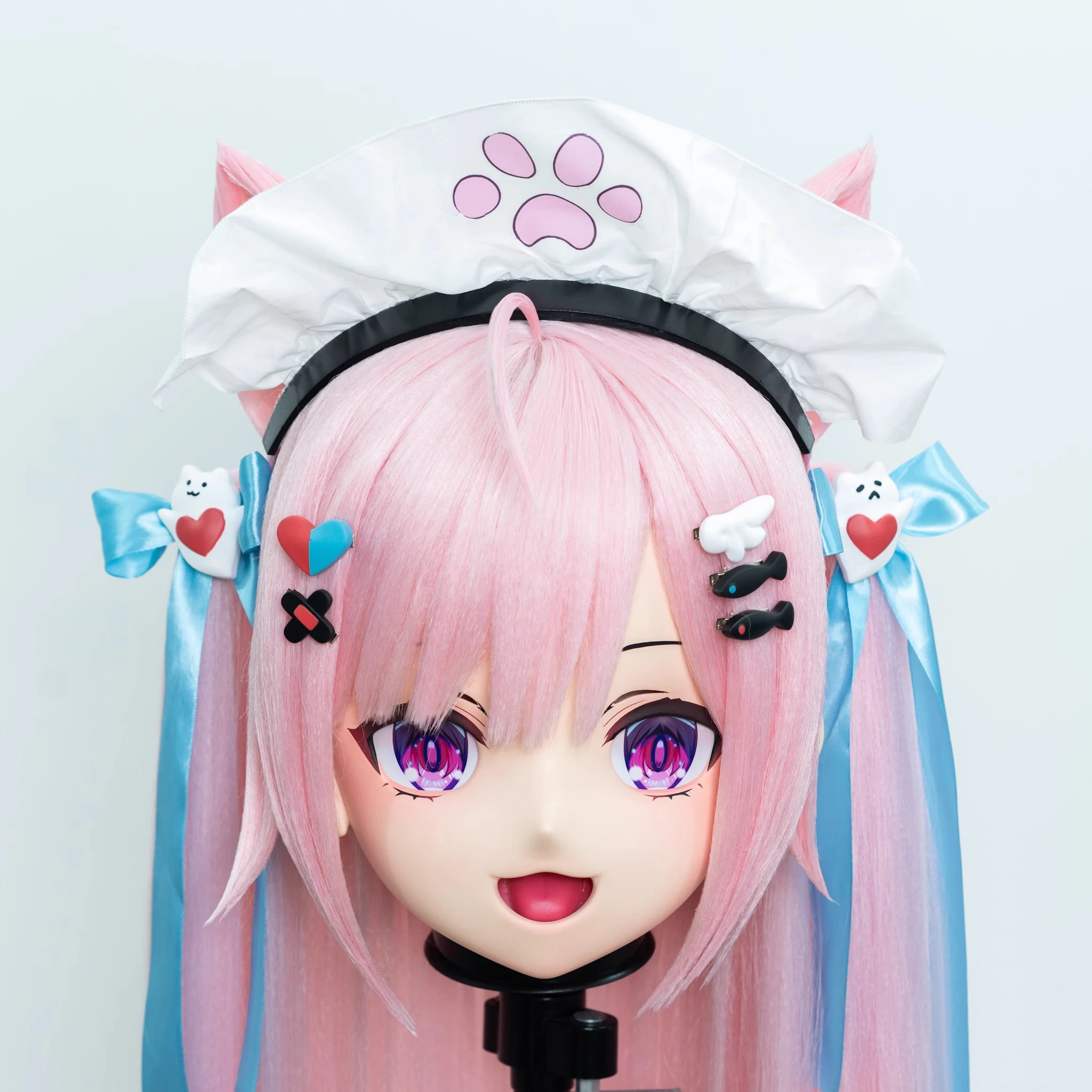 Customize Character Crossdressing Resin Full Head With Lock Masks Cosplay Japanese Anime Game Role Kigurumi Masks