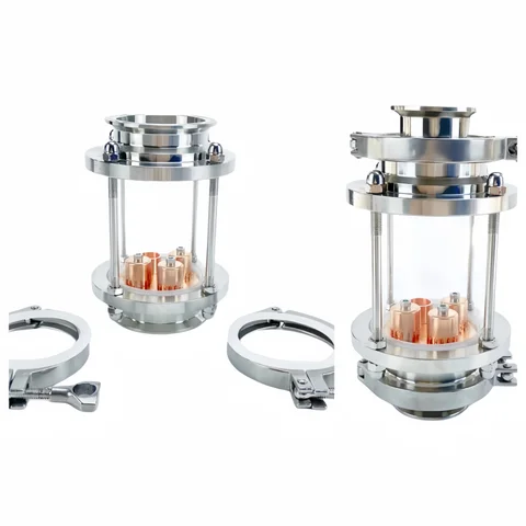 3inch(76mm)FerruleOD91mm Distillation Column With 1pcs Copper Bubble Plates For Distillation,1-Layer Glass Rectification Column