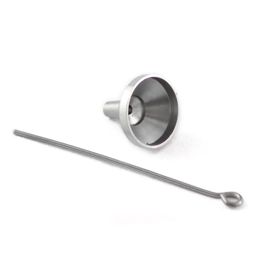 1 مجموعة مجموعة صغيرة لحرق المجوهرات قلادة رماد ملء عدة الفولاذ المقاوم للصدأ أداة قمع صغيرة الاستغناء قمع جرة صغيرة