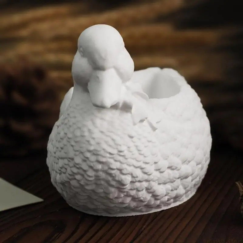 

D46E Easy to Clean Silicone Mold Duck Crafting Supplies Holders and Bowls Moulds Great for Home Decorations