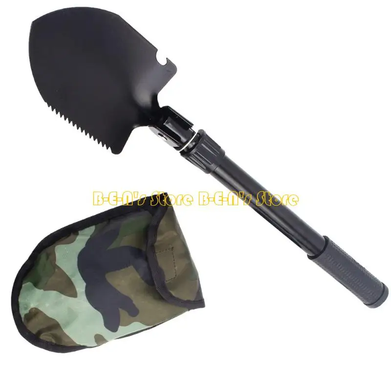 Y1AD Compactly MultiFunctional Shovel NonSlip Handle Camping Hiking Emergency Tool