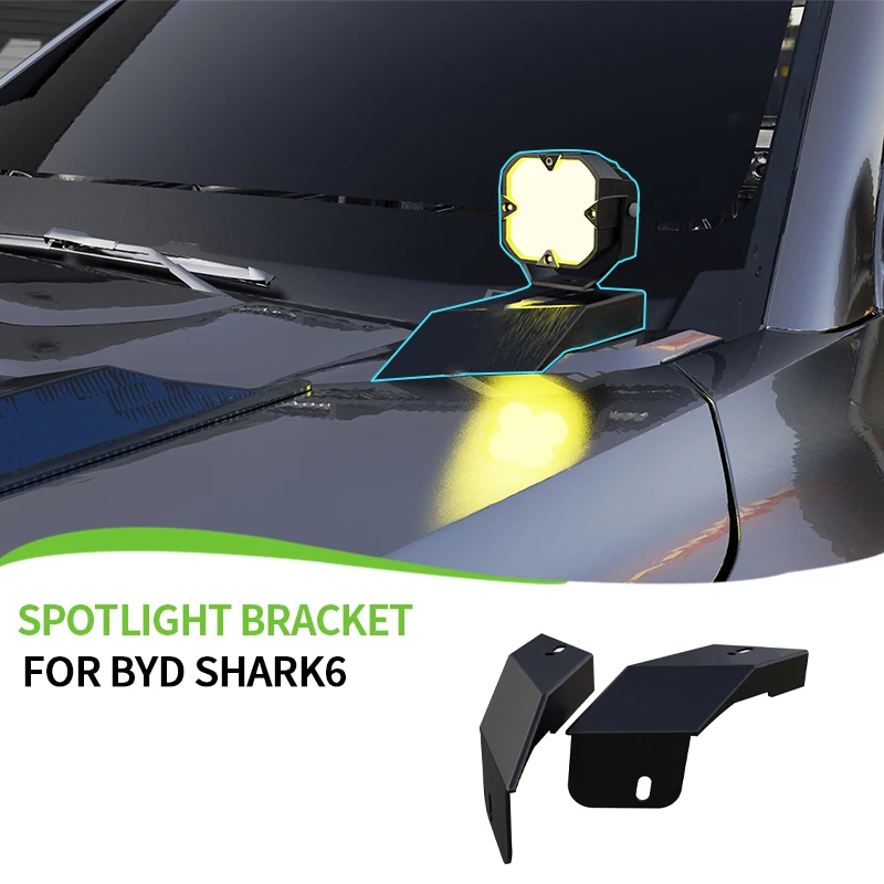 Hood Spotlight Bracket Car A-pillar For BYD Shark 6 Auxiliary Searchlight Fog Lamp Base Modified Hood Upgrade Part Accessories
