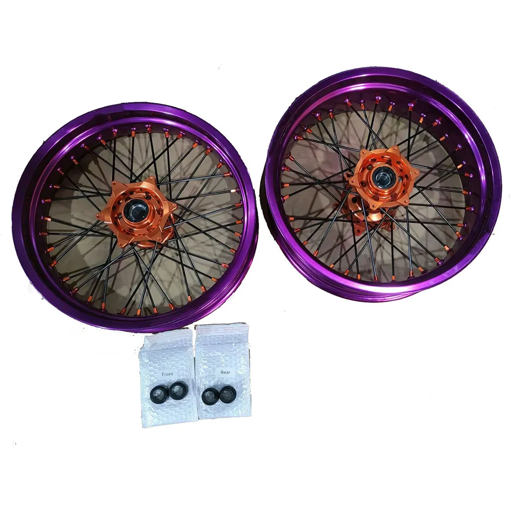 Purple Rims Fit EXC SXF MC XC TE FE 16/17 Front Wheel Off Road Bike Supermotard Wheels