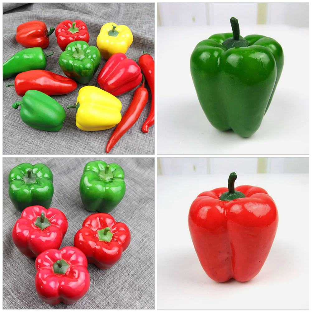 6 Pcs Simulation Model Chilli Piment Home Decor Décor Faux Fruit Artificiales Decorativas Veggie Fake Props