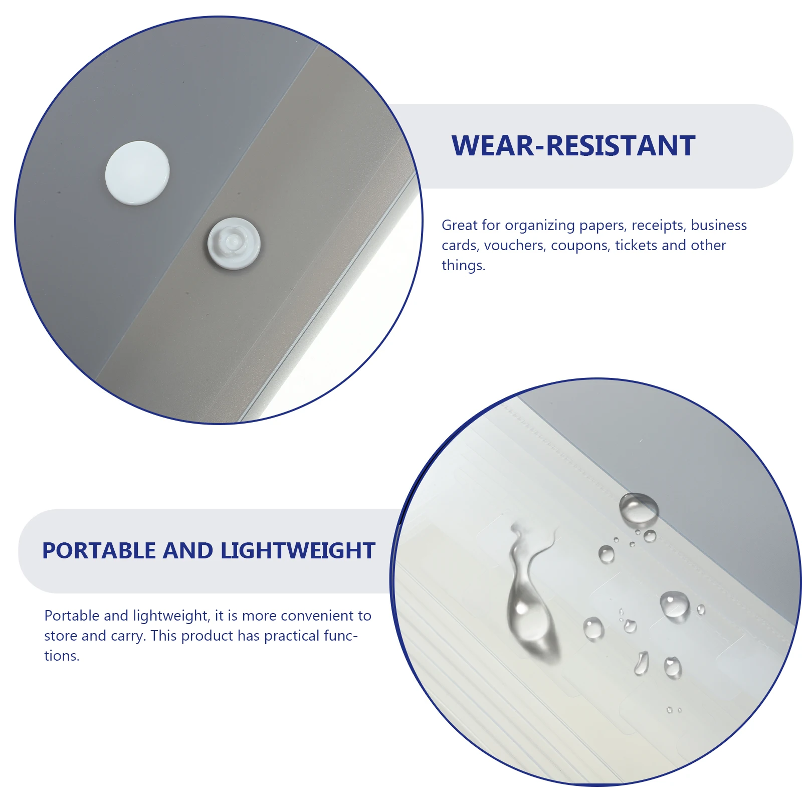 Plastic Accordion File Folder Small File Organizer Document Wallet Travel Receipt Holder Expanding Multi Pocket Folder Organizer