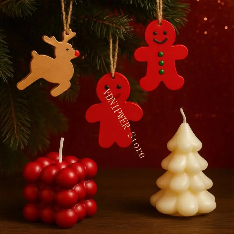 قالب رجل ثلج من السيليكون قابل لإعادة الاستخدام أداة خبز عيد الميلاد لصنع شموع مكعبات الثلج D08E #2