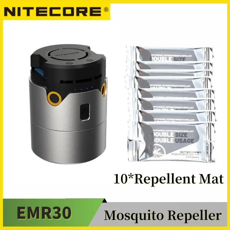 

NITECORE EMR30 Portable Mosquitoes Repeller 20ft 360° Ultrasound Repelling Rat Cockroach 18W Power Bank for Camping BBQ Party