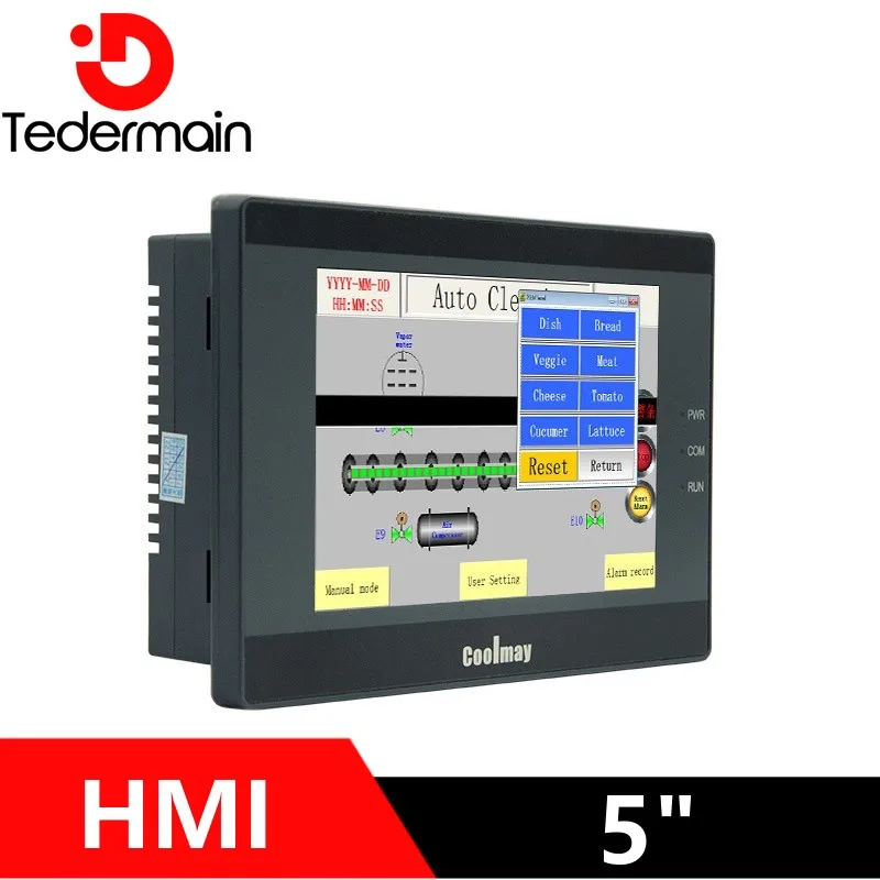 Coolmay 5 inch HMI TK6050FH Optional WIFI 800*480 resolution color HMI touch screen industrial monitor CNC controller kit