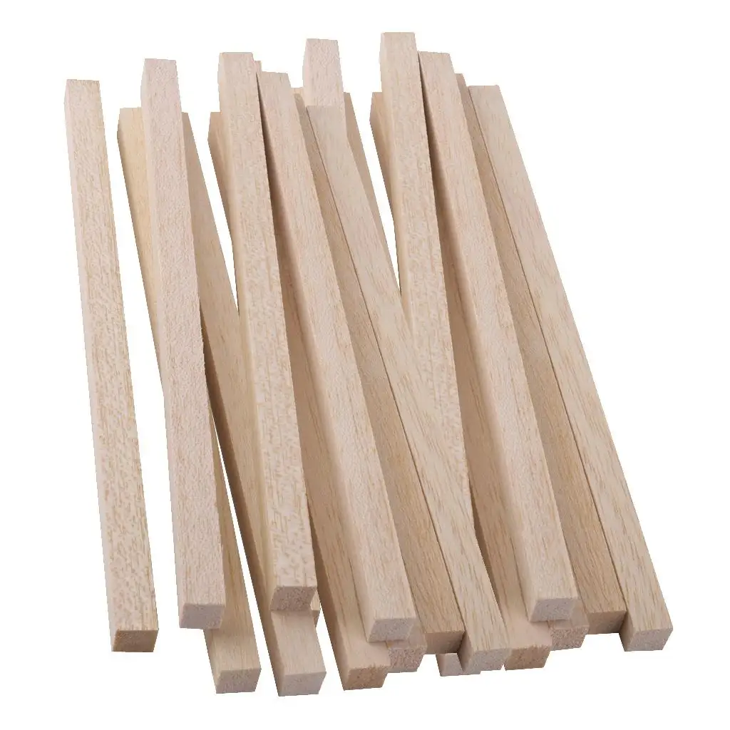 Bâtons en bois de tilleul de 20cm, fournitures artisanales pour projets de bricolage faits à la main, bloc en bois pour loisirs