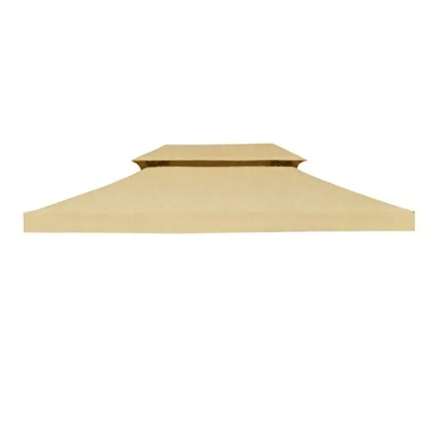 Replacement  Top Cover for The ian Gazebo Weatherproof Polyester Fabric Beige Durable UV Protection and Water Resi