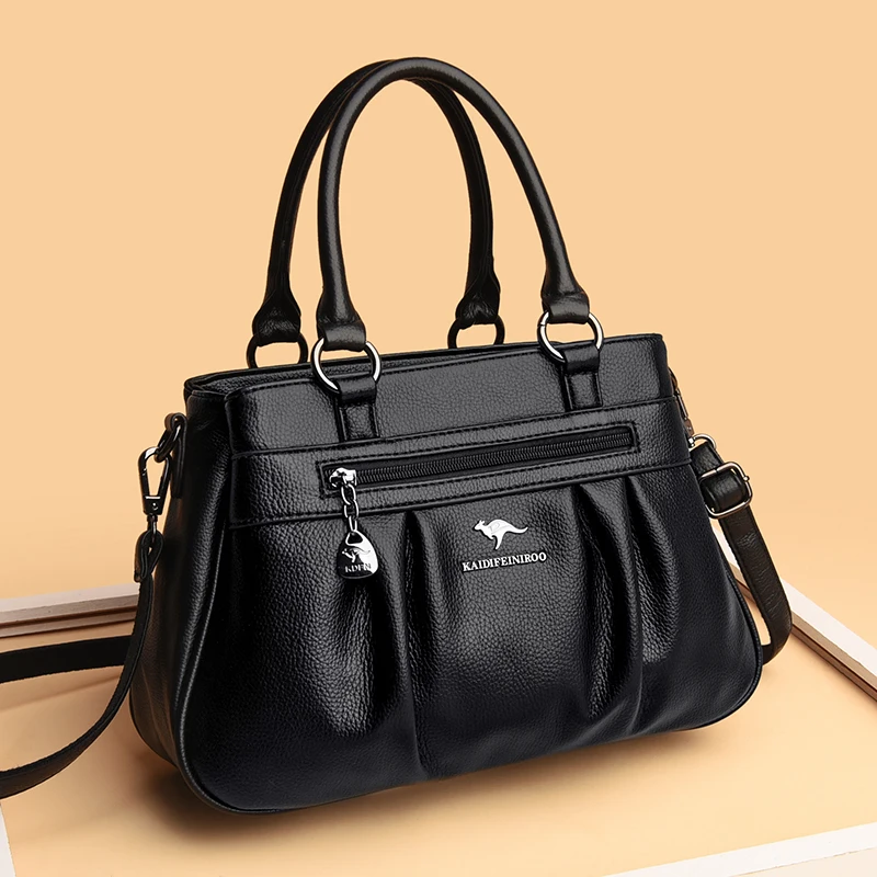 

For Women Large Capacity Luxury Bag High Quality Soft Leather Shoulder Crossbody Bags Brand Designer Casual Handbag Sac A Main