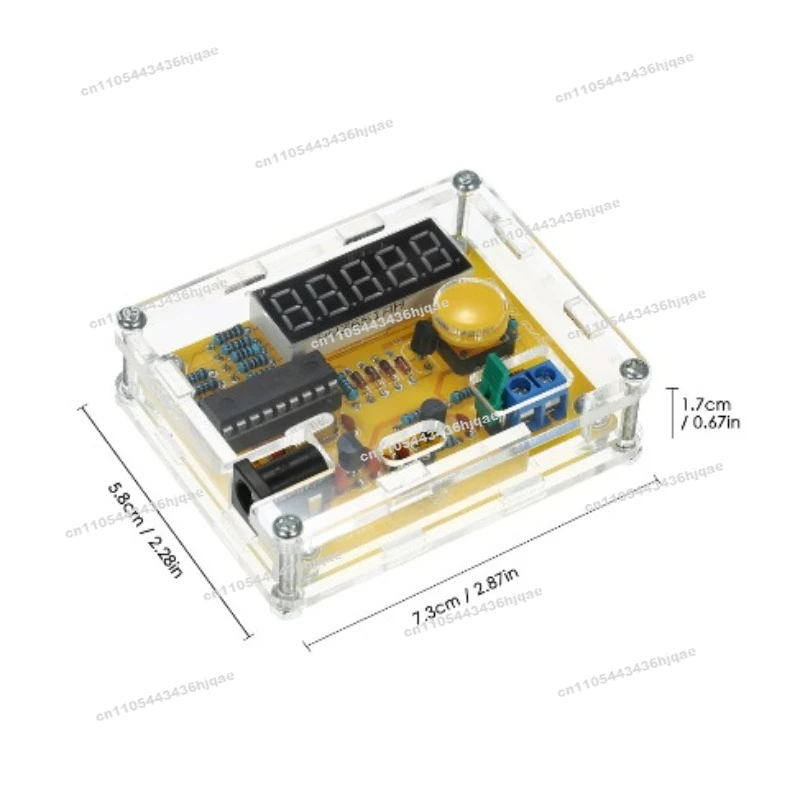 For Frequency Counter Crystal Counter Oscillator Digital Tester with Transparent Housing 1Hz~ 50MHz