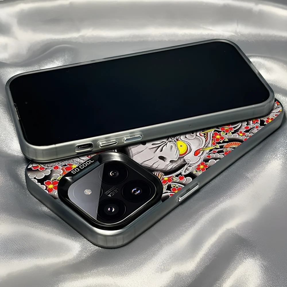 1 قطعة جورو ماجيماس هانا ياكوزا جراب هاتف IMD اللون فضي شل آيفون 16 15 14 13 12 11 برو ماكس زائد