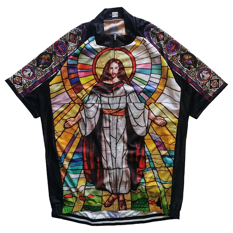 

Church Jesus Short Sleeve Bike Jersey, Road Bicycle Wear, Cycling Jacket, MTB Clothes, Summer Shirt, Sweater, Ride Off-Road Wea