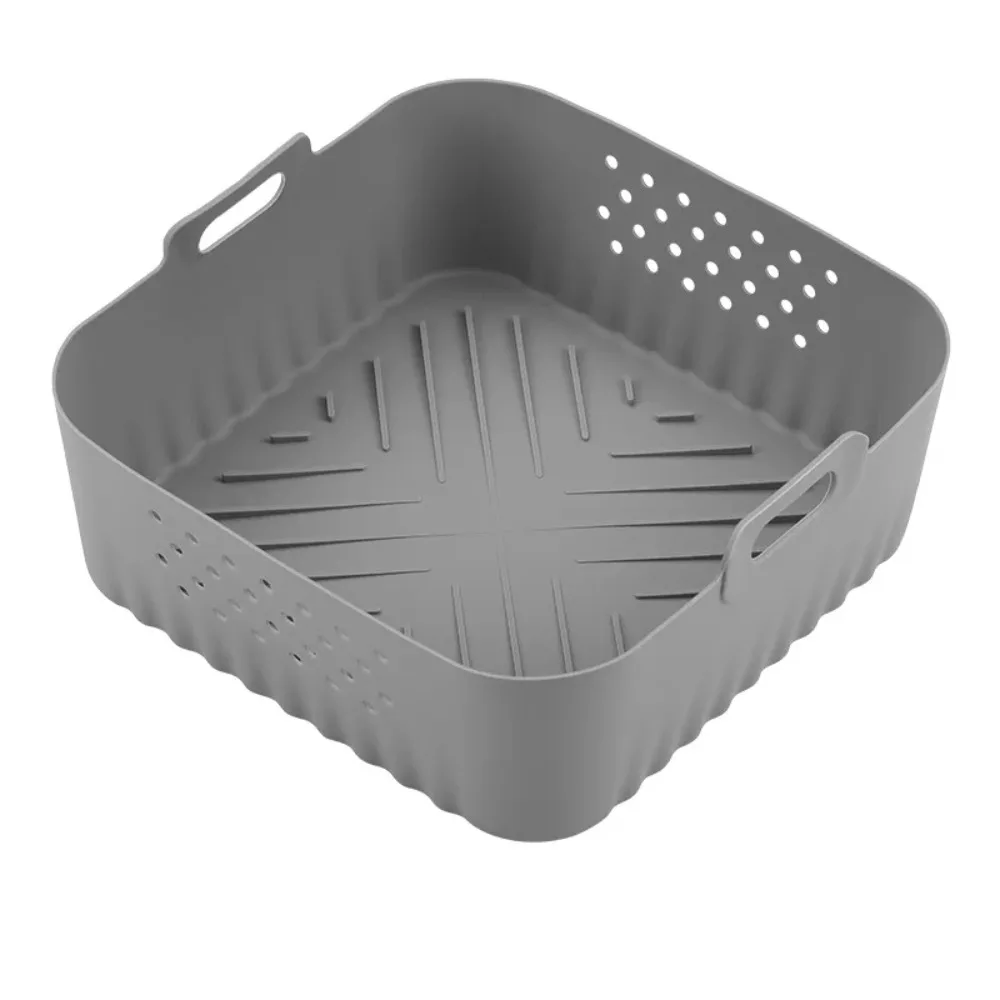 Silikon-Luftfritteuse-Einlagen, 22,5 cm, antihaftbeschichteter Korb, wiederverwendbar, für Ninja AF181 AF180 AF141 AF140, kompatibel mit 5–8QT-Luftfritteusen