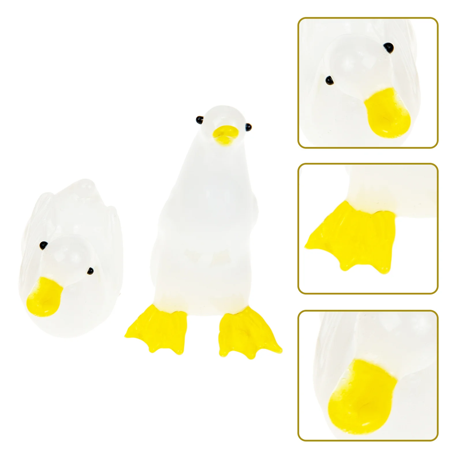 

2Pcs Crystal Swan Duck Sculpture Elegant Table Decor for Home Garden Shelf Office Aesthetic Miniature Crystal Ornament Animal