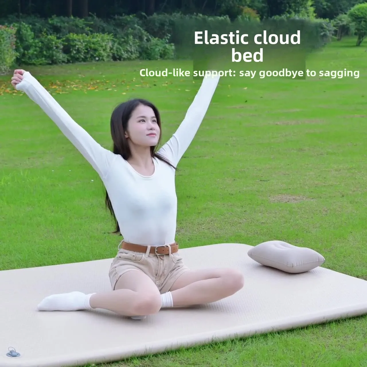 Cross-border New Style Brushed Electric Inflatable Mattress Floor Mat Portable Pad Outdoor Camping Tent Air Cushion Bed