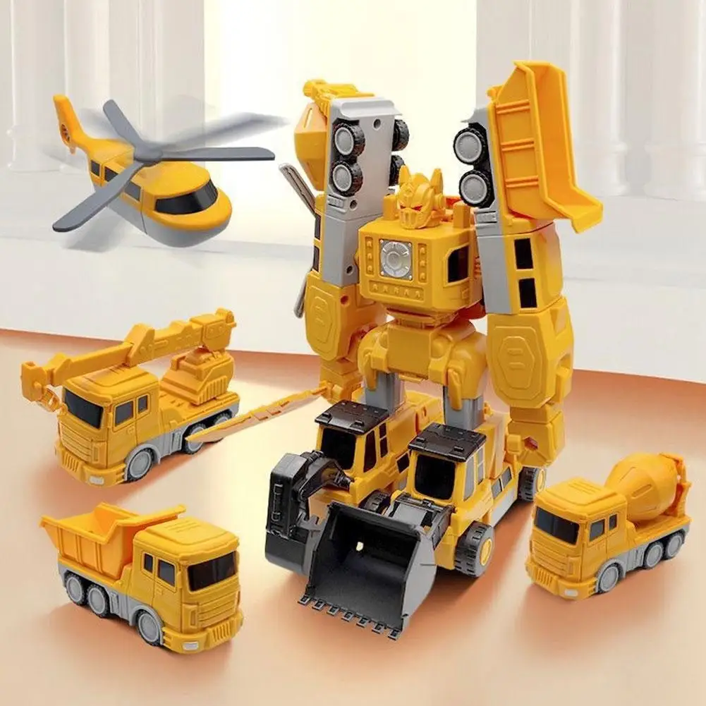 磁気変形エンジニアリングカー組み立ておもちゃ 幼児向け 磁気ブロック 子供向けアクティビティおもちゃ 変形ロボットカーおもちゃ