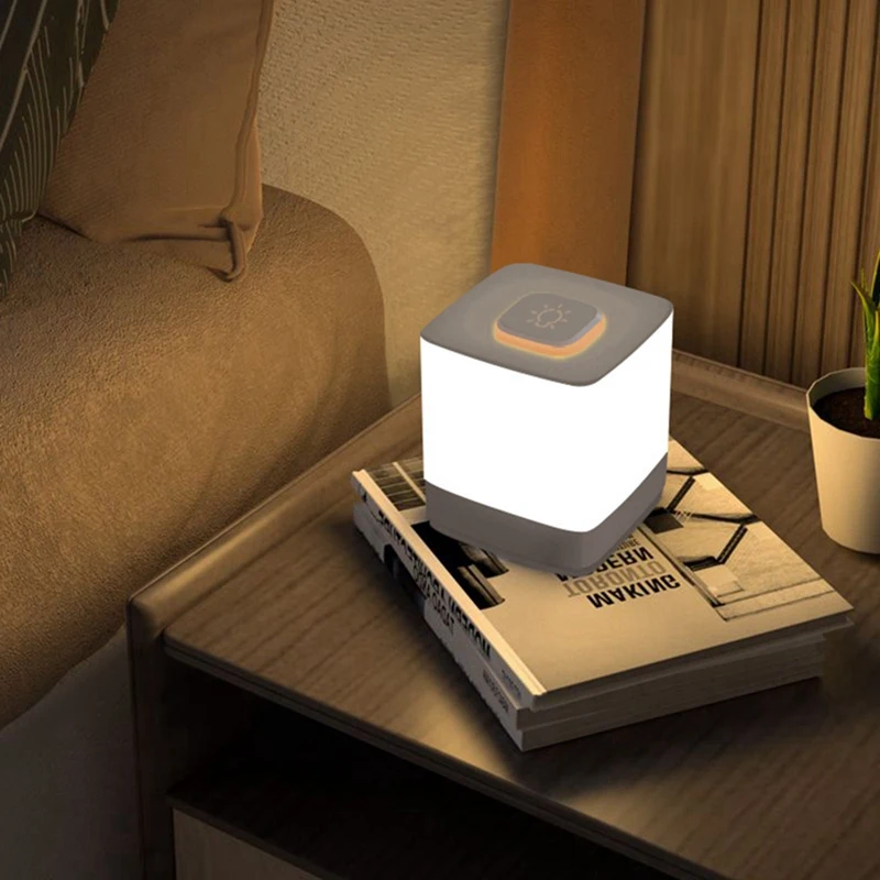 USB recarregável LED Night Light, 3-Level Brilho, lâmpada de cabeceira, Decoração do quarto