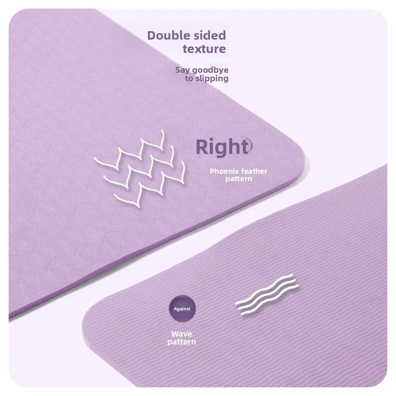 TPE Eco-Friendly Soundproof Shockproof Non-Slip Thickened Yoga Mat 6/8/10mm Thickness 183x61cm/68cm Size Hot Yoga Pilate Fitness